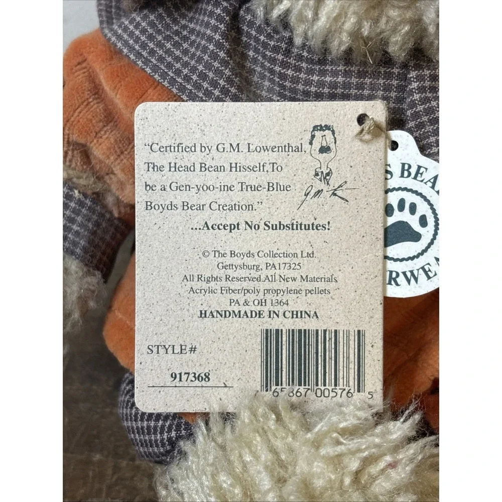 Boyd's Bears Einstein Q. Scaredybear Plush 10